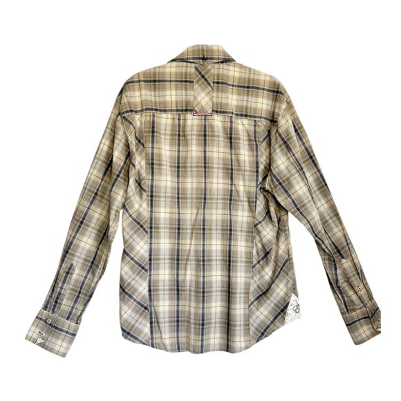 English Laundry Women's Plaid Embroidered Long Sleeve Button Shirt - Sz M - Picture 2 of 6